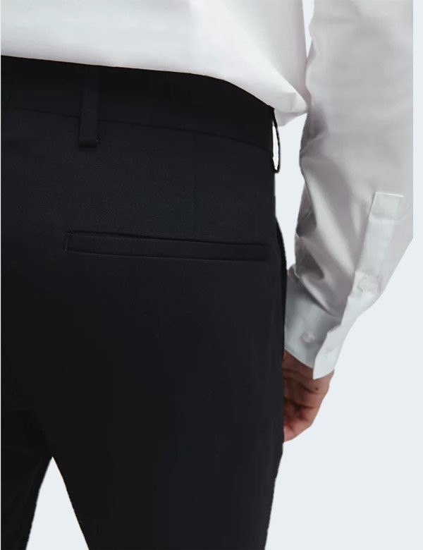 Pantalon Calvin Klein Slim En Laine Élastique Perfect Black 48 32×32, 44 28×30 3