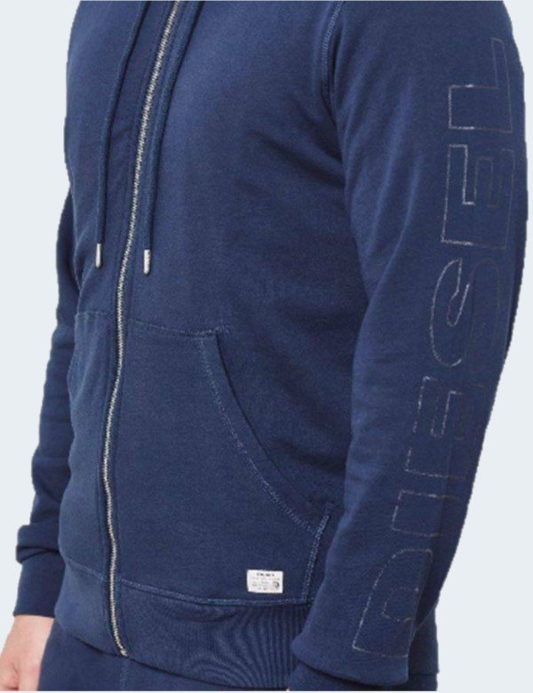 Sweat à Capuche Zippé – Gilet Diesel Bleu S M L XL2