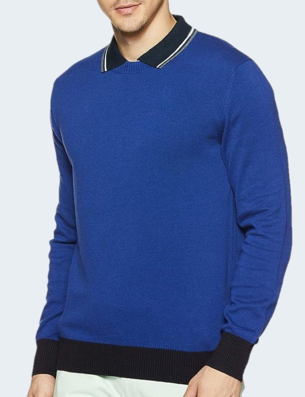 pull-celio-homme-bleu-col-rond