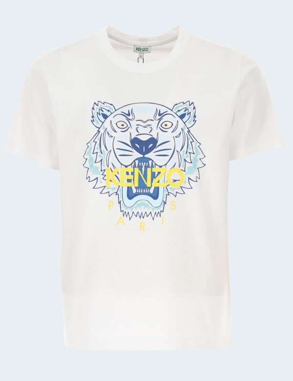 kenzo-t-shirt-homme-blanc-tigre-bleu