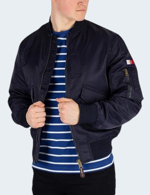 veste-bomber-tommy-hilfiger-homme-bleu