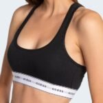 Brassière coton stretch – Guess jeans Femme Noir Xs S