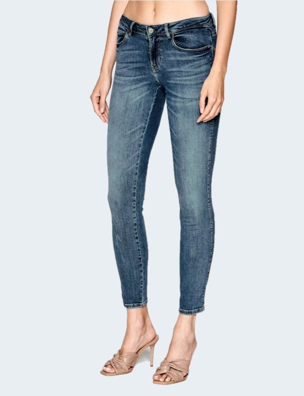 GUESS - Jean Guess Femme skinny Coton stretch Bleu