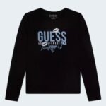 Sweat Guess Jeans Noir Fille 10a12a