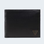 Portefeuille en cuir naturel GUESS Noir Homme 1