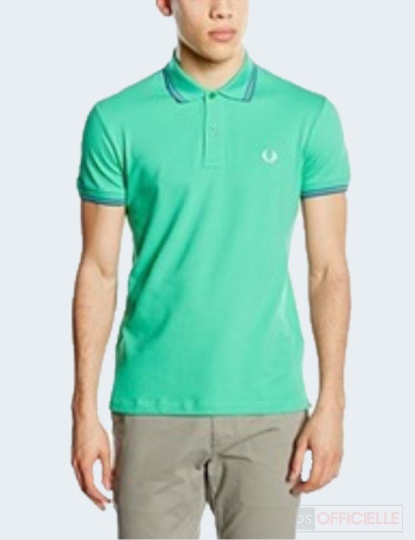 polo-fred-perry-vert-homme-m3600-logo-brode