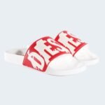 Claquettes Diesel Rouge Blanc 1