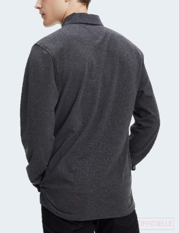 Polo à manches longues Tommy Hilfiger gris foncé S 3