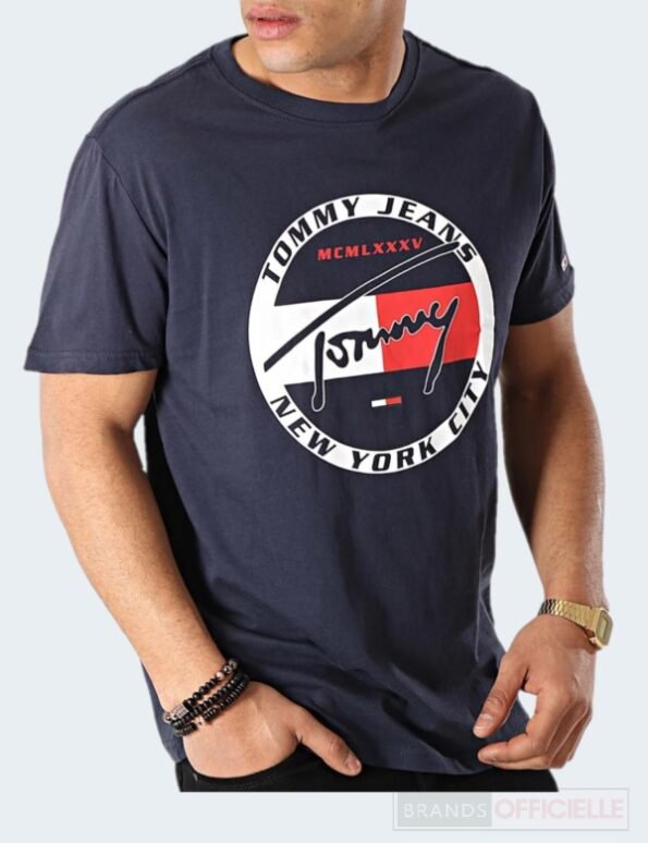 t-shirt-tommy-hilfiger-homme-bleu-marine