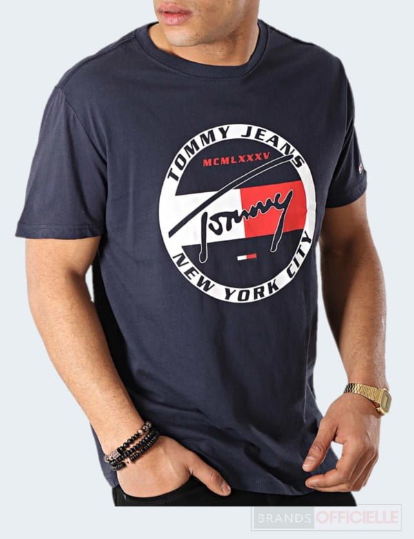 t-shirt-tommy-hilfiger-homme-bleu-marine