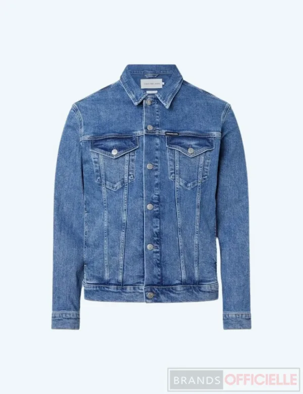 Veste en jean calvin 1 calvin-klein-jeans-veste-en-jean-denim-bleu-homme