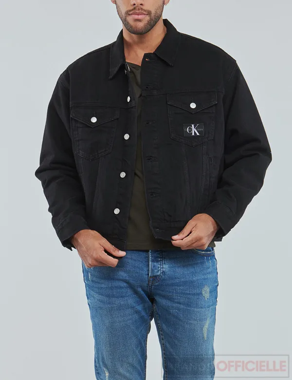 Veste en jean calvin noire 2