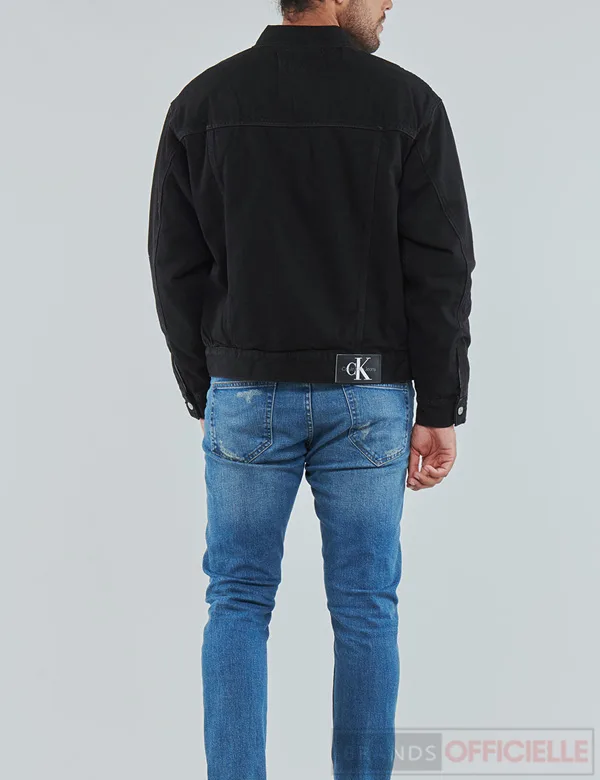 Veste en jean calvin noire 3