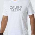 t shirt calvin klain distorted blanc 1