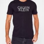 t shirt calvin klain distorted bleu 1